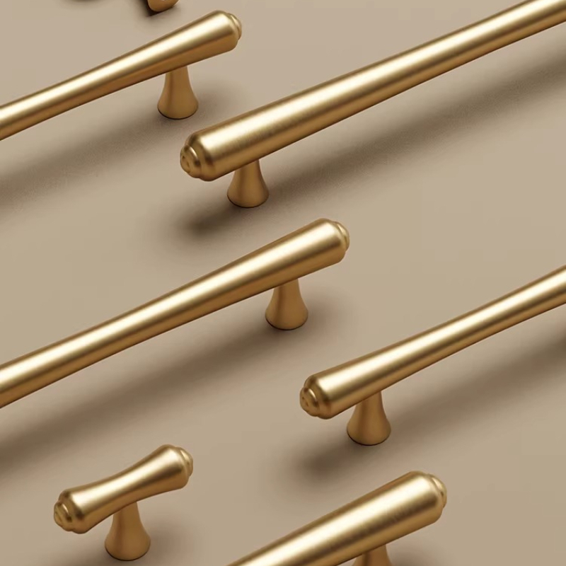 Furniture Hardware High End - 순수 황동 구리 프랑스식 손잡이 캐비닛