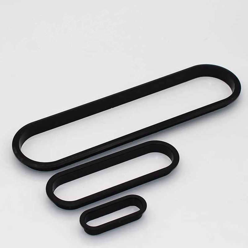 Furniture Hardware Design - 2개 플라스틱 테이블 케이블 통과구 타원형