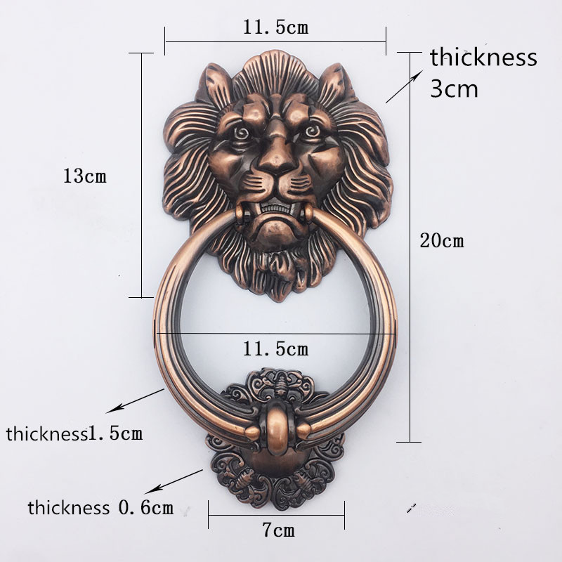 Furniture Hardware Handles - 앤틱 청동 사자 머리 손잡이 문고리