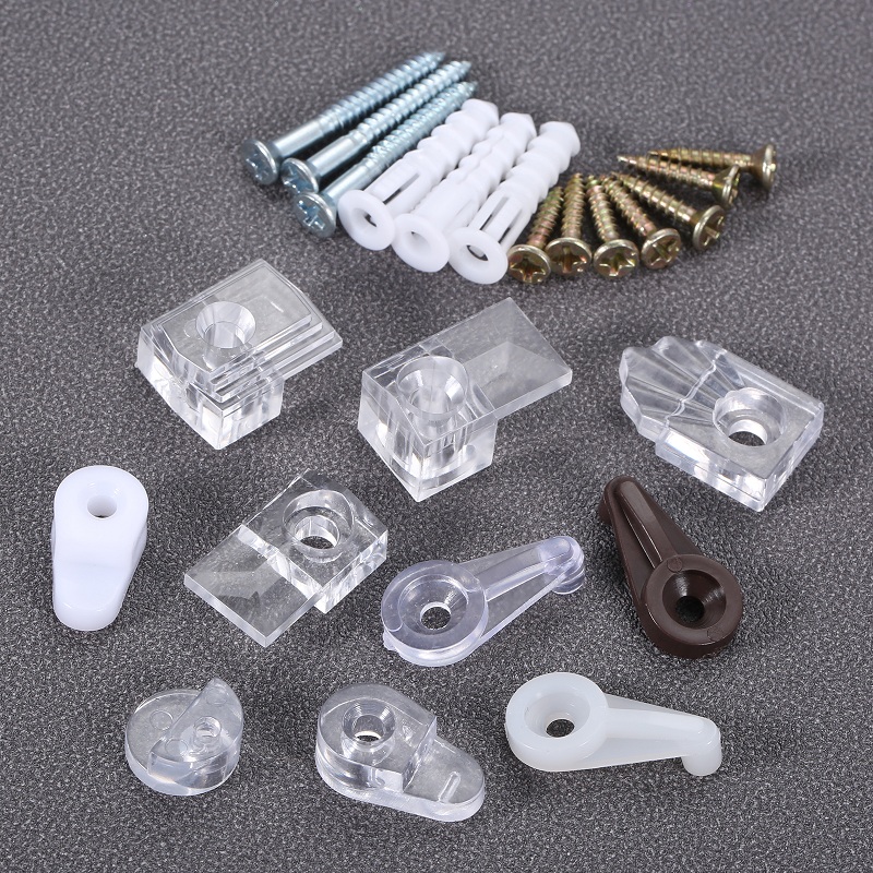 Furniture Hardware Connectors - 플라스틱 유리 리테이너 클립, 거울 클램프,