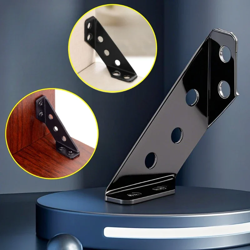 Furniture Hardware Connectors - 검은색 다기능 코너 브래킷 패스너 가구
