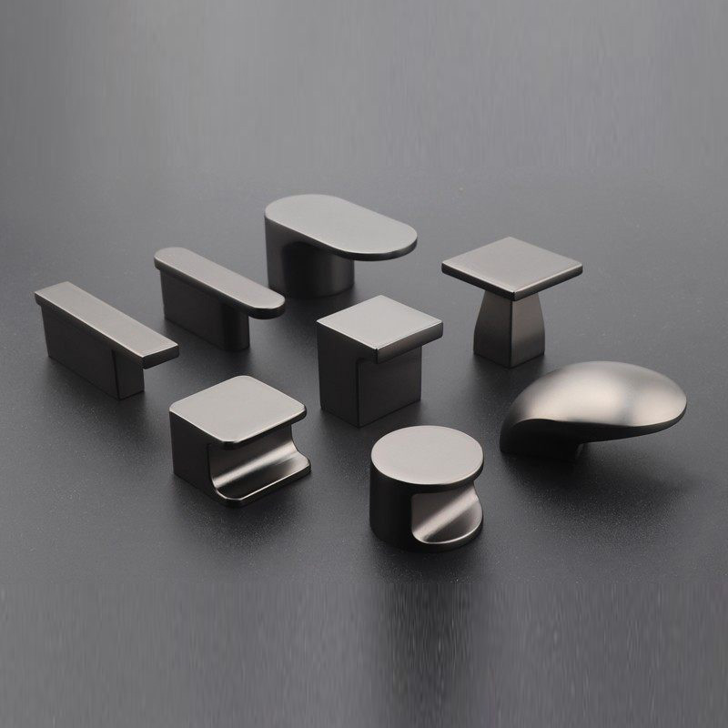 Furniture Hardware High End - 1PCS 블랙 니켈 매트 그레이 옷장
