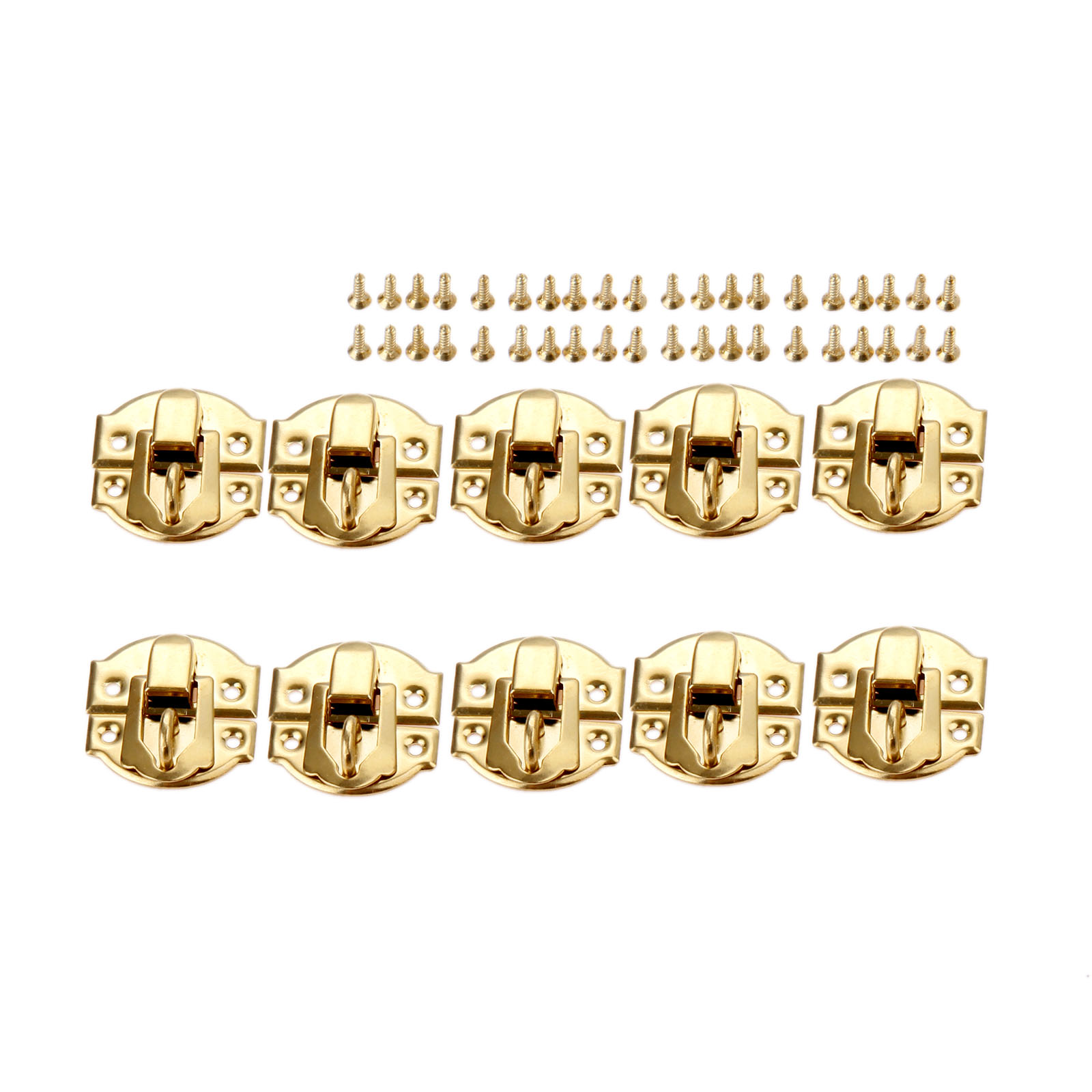 Furniture Hardware Screws - 10개입 골든 박스 래치 클라스프 나사