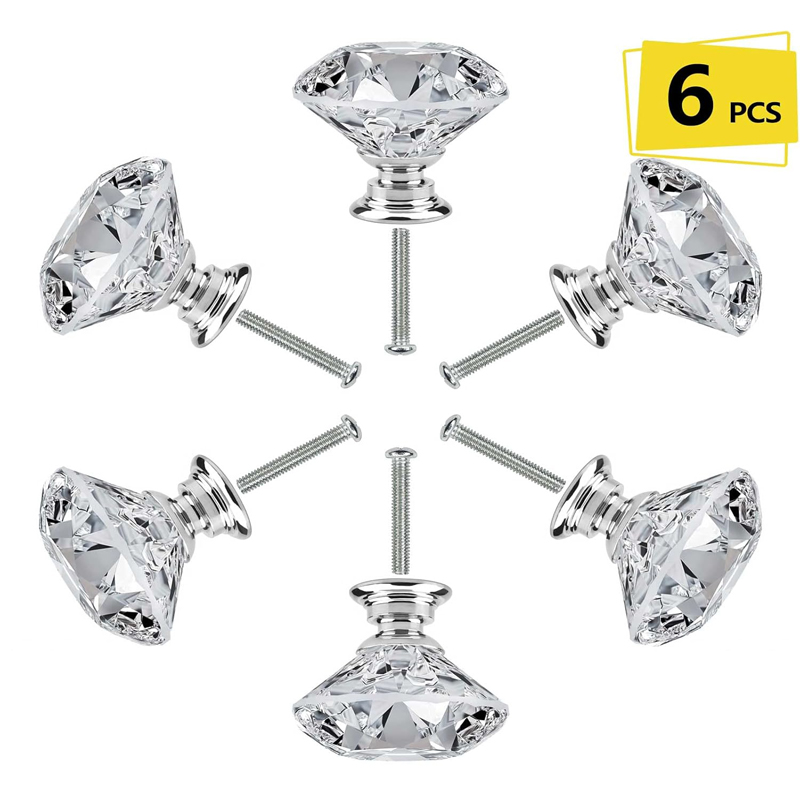 Furniture Hardware Screws - 6Pcs 나사가있는 캐비닛 손잡이 30mm 원형