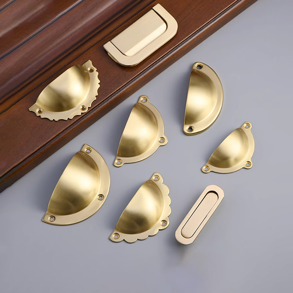 Quality Furniture Hardware - 숨김 손잡이 황동 캐비닛 손잡이 서랍