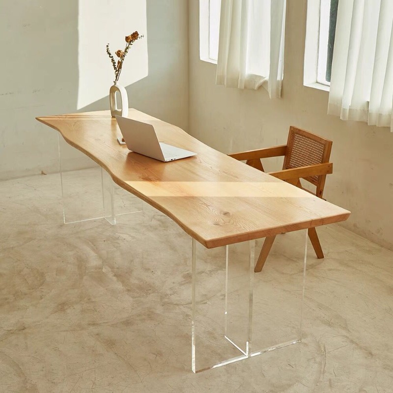 북유럽 단단한 나무 아크릴 플로팅 테이블 현대 간단한  - Home Furniture & Hardware Trading 리뷰 및 가격