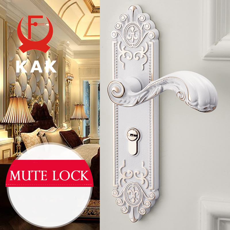 KAK 유럽 스타일 음소거 룸 도어 잠금 핸들, 패션  - Furniture Hardware Handles 리뷰 및 가격