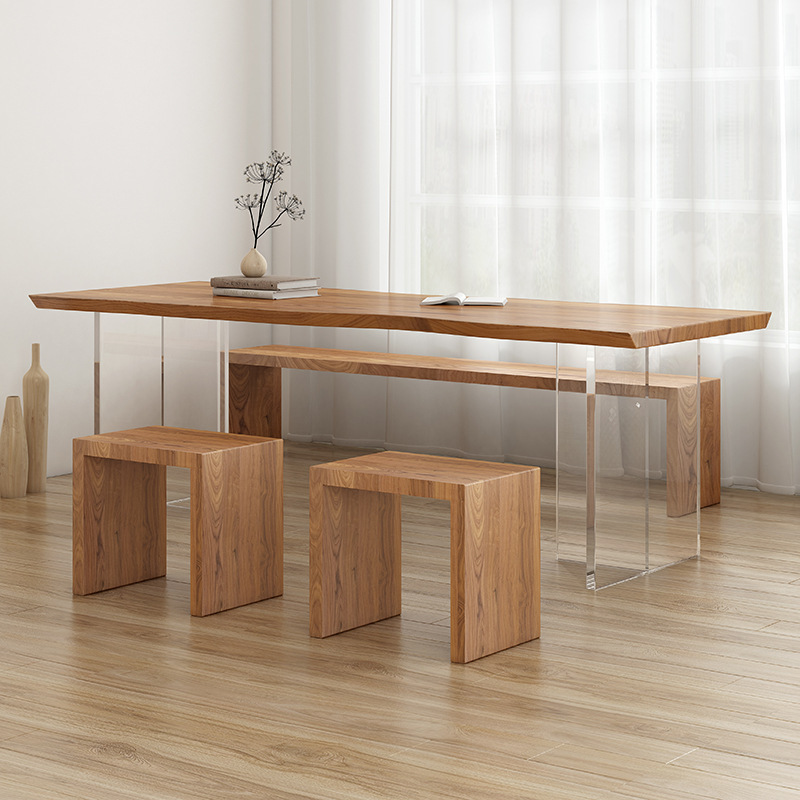 북유럽 고급 아크릴 단단한 나무 책상 현대 미니멀리스트 - Home Furniture & Hardware Trading 리뷰 및 가격
