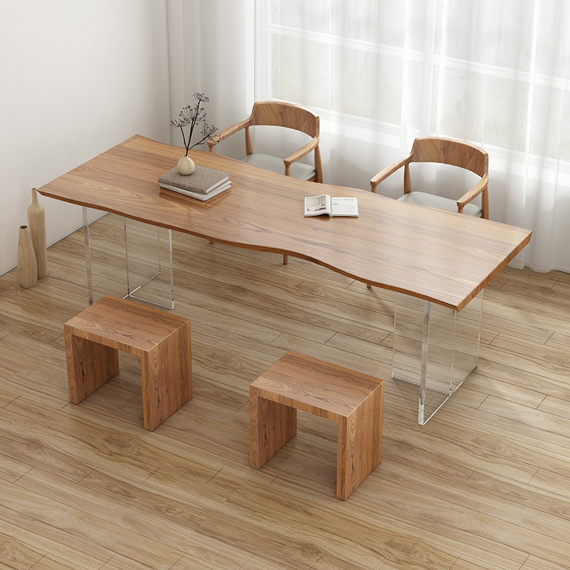 북유럽 고급 아크릴 단단한 나무 책상 현대 미니멀리스트 - Home Furniture & Hardware Trading 리뷰 및 가격
