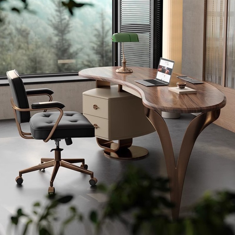 호두나무 원목 라이트 럭셔리 모던 책상 북유럽 디자이너 - Furniture Hardware High End 리뷰 및 가격