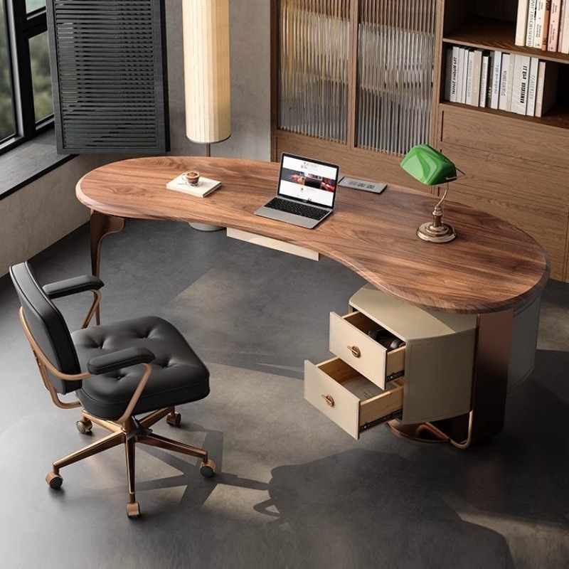 호두나무 원목 라이트 럭셔리 모던 책상 북유럽 디자이너 - Furniture Hardware High End 리뷰 및 가격