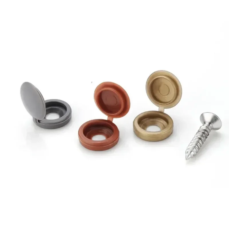 힌지 플라스틱 스크류 캡 커버 접이식 스냅 보호 캡 버 - Furniture Hardware Screws 리뷰 및 가격