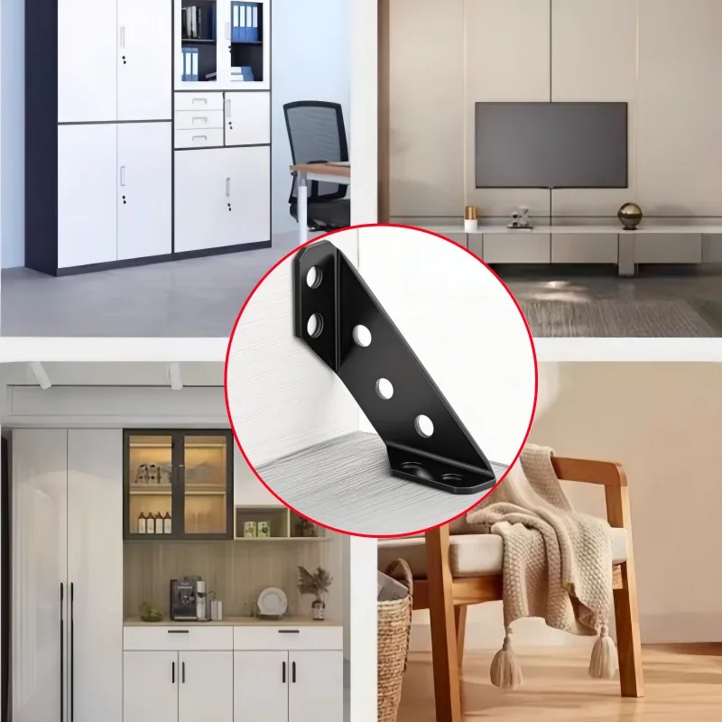 검은색 다기능 코너 브래킷 패스너 가구 코너 커넥터,  - Furniture Hardware Connectors 리뷰 및 가격
