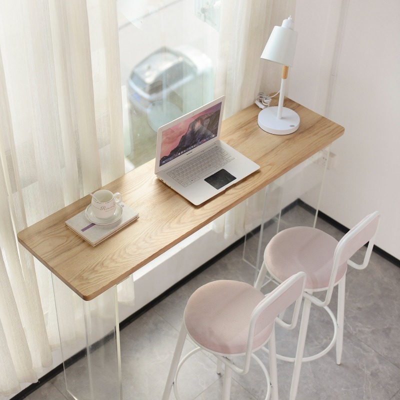 북유럽 크리 에이 티브 아크릴 단단한 나무 바 테이블  - Home Furniture & Hardware Trading 리뷰 및 가격