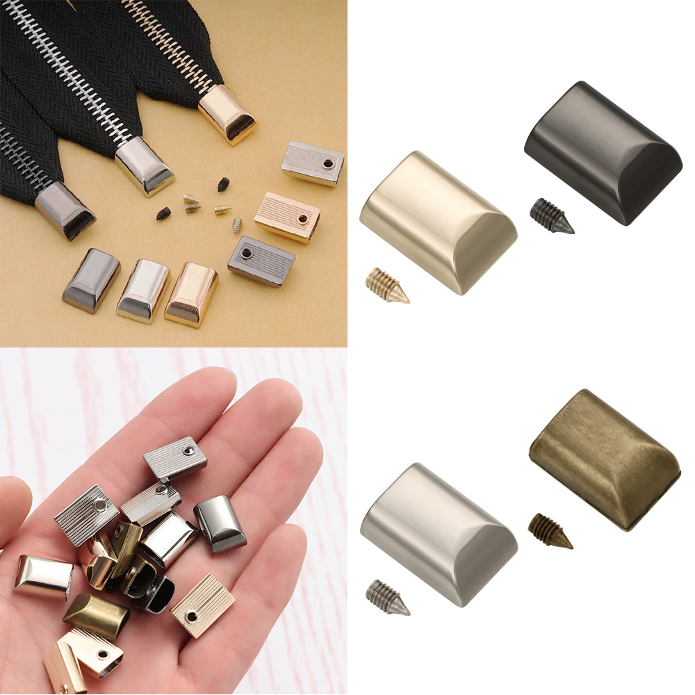 10pcs 금속 지퍼 스토퍼 지퍼 테일 클립 스톱 테일 - Furniture Hardware Connectors 리뷰 및 가격