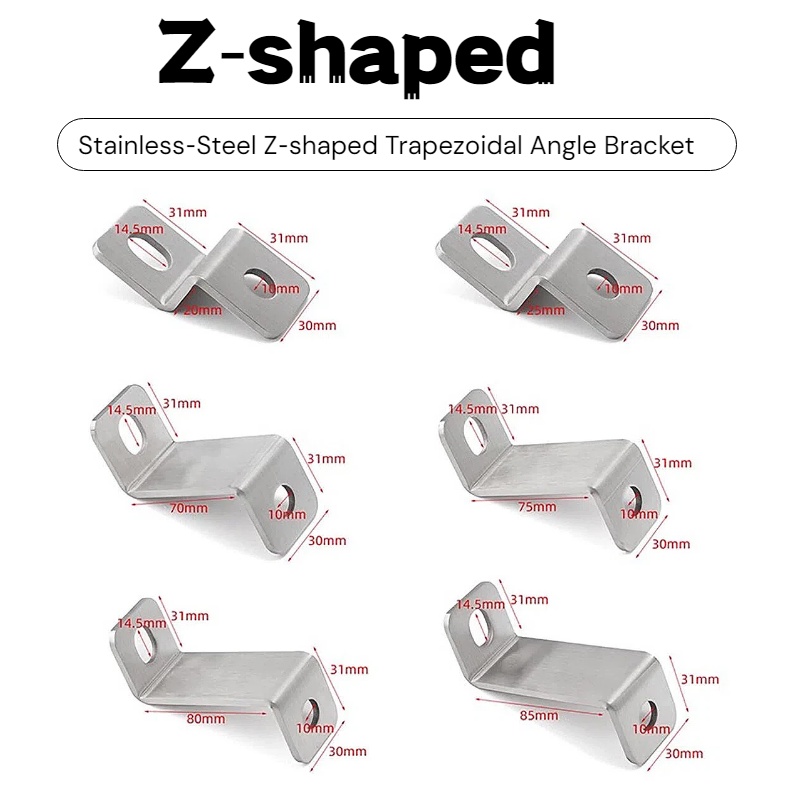 3mm 두께의 스테인레스 스틸 Z형 앵글 브래킷 오프셋 - Furniture Hardware Connectors 리뷰 및 가격