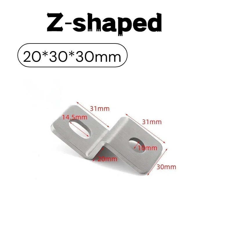 3mm 두께의 스테인레스 스틸 Z형 앵글 브래킷 오프셋 - Furniture Hardware Connectors 리뷰 및 가격