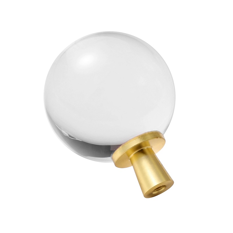 크리스탈 볼 손잡이 싱글 홀 황동 서랍 손잡이 유럽 스 - Furniture Hardware High End 리뷰 및 가격
