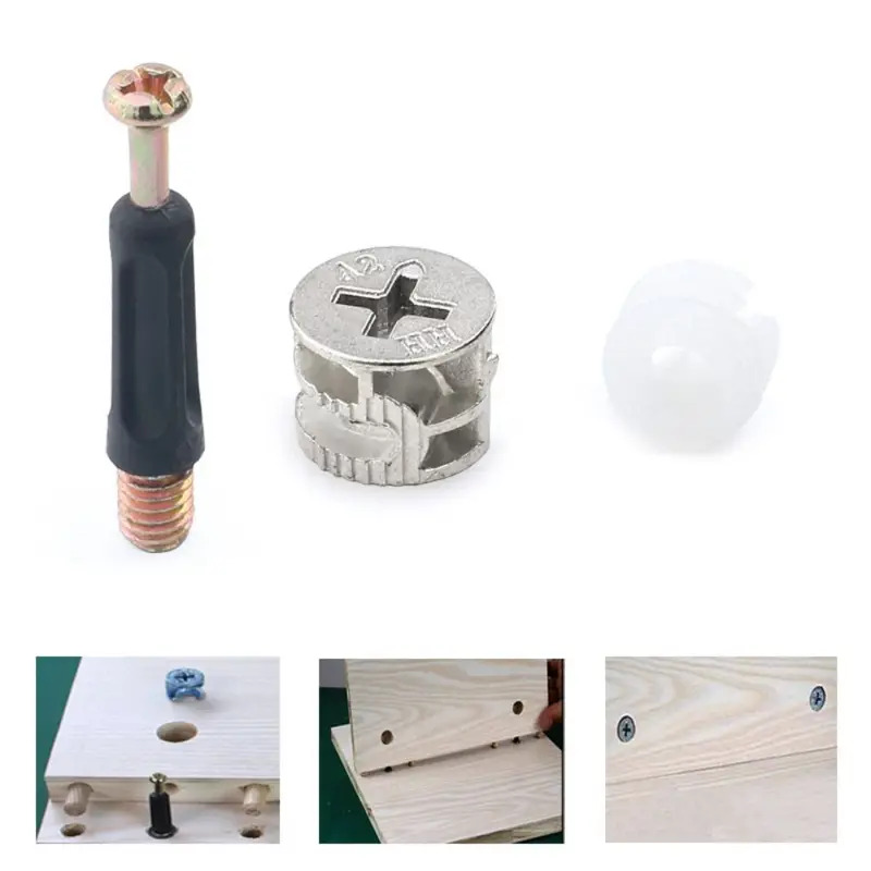 100개 가구용 3-in-1 커넥터, 합금 휠, 하드웨 - Furniture Hardware Connectors 리뷰 및 가격