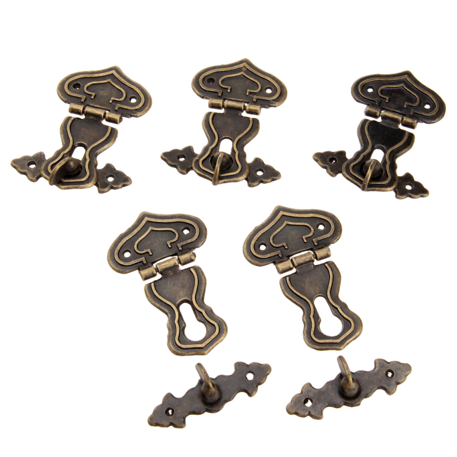 골동품 금속 자물쇠 장식 걸쇠 후크 선물 나무 보석 상 - Furniture Hardware Screws 리뷰 및 가격