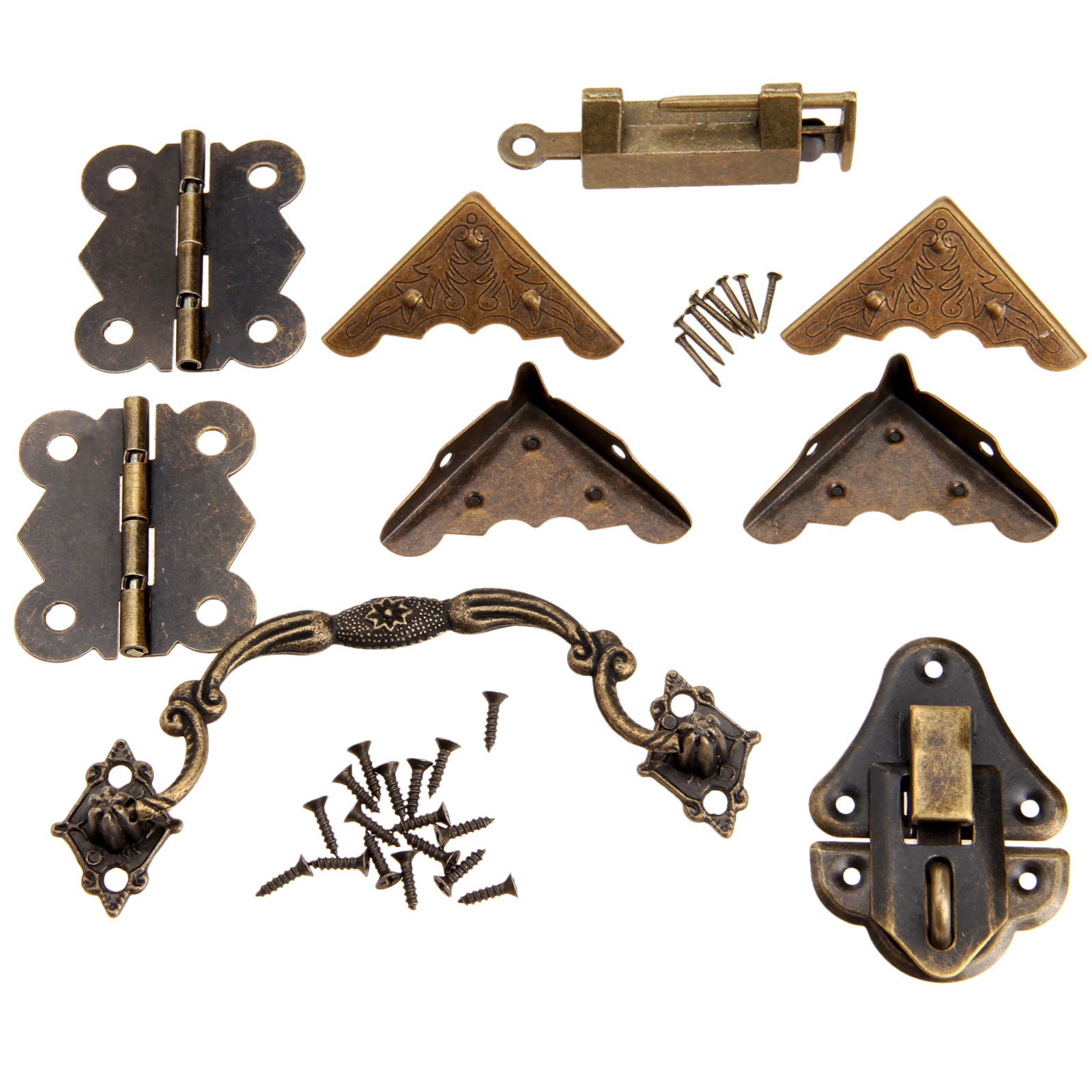 9 개/대 가구 피팅 중국어 황동 하드웨어 골동품 나무 - Furniture Hardware Handles 리뷰 및 가격