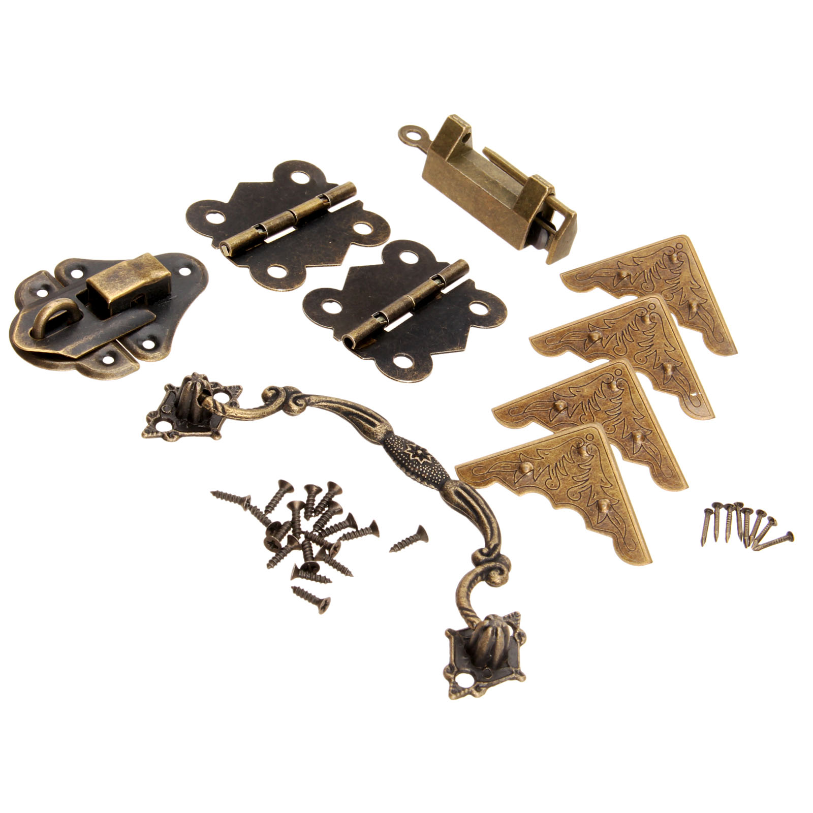 9 개/대 가구 피팅 중국어 황동 하드웨어 골동품 나무 - Furniture Hardware Handles 리뷰 및 가격