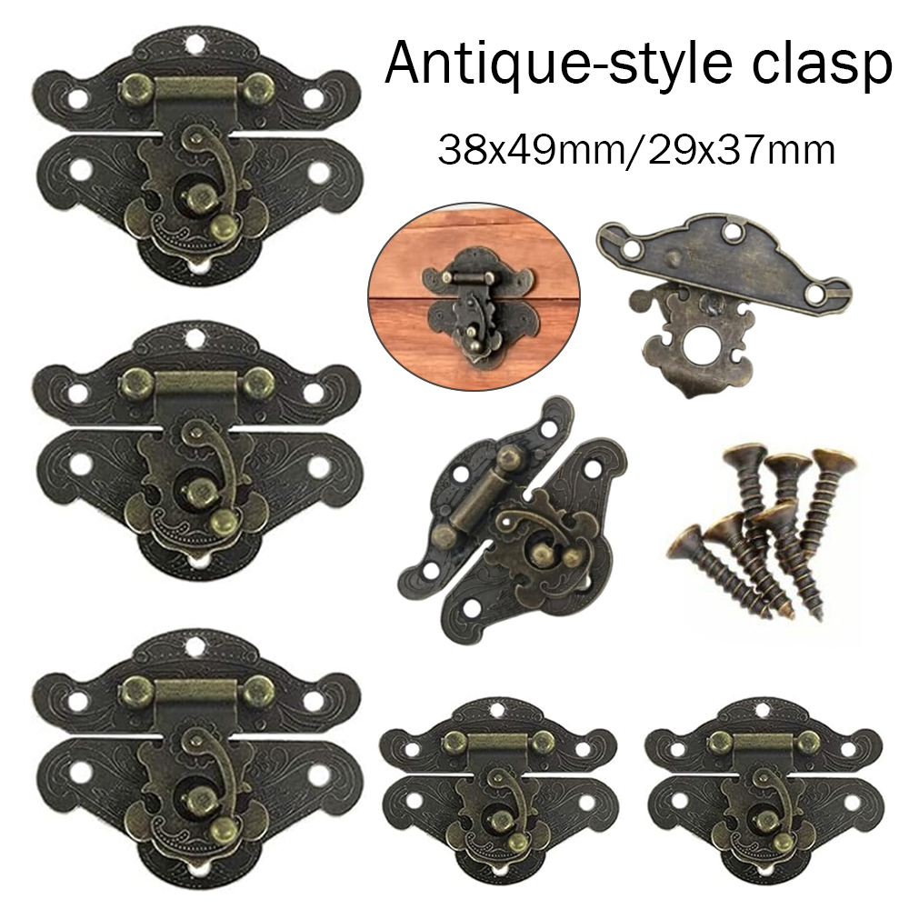 5-20개 빈티지 금속 걸쇠 잠금장치(나사 포함), 장 - Furniture Hardware Screws 리뷰 및 가격