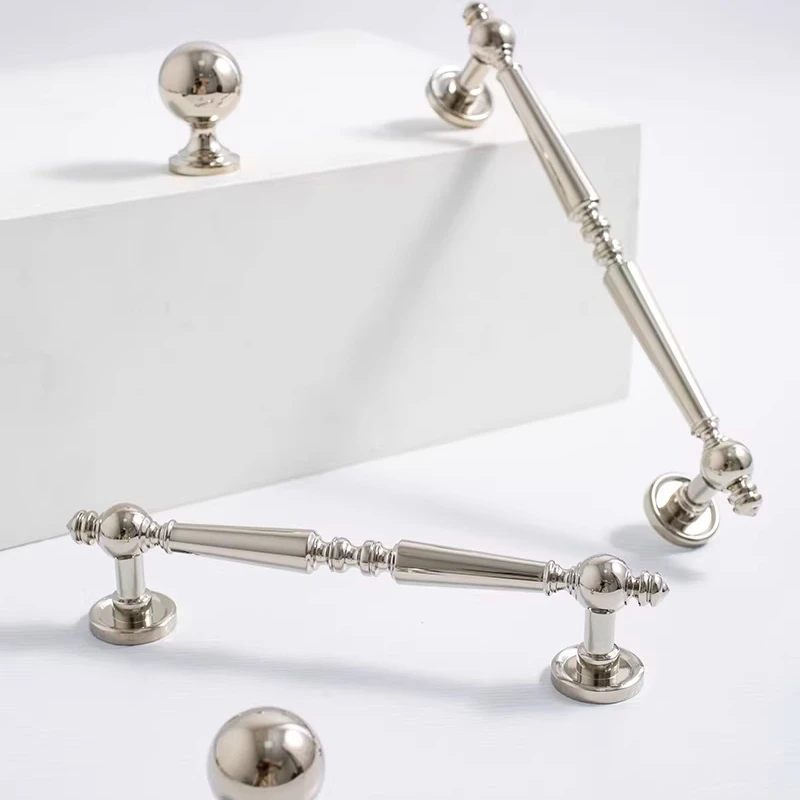 프랑스 앤틱 캐비닛 도어 핸들 티타늄 실버 고급 침실  - Furniture Hardware High End 리뷰 및 가격
