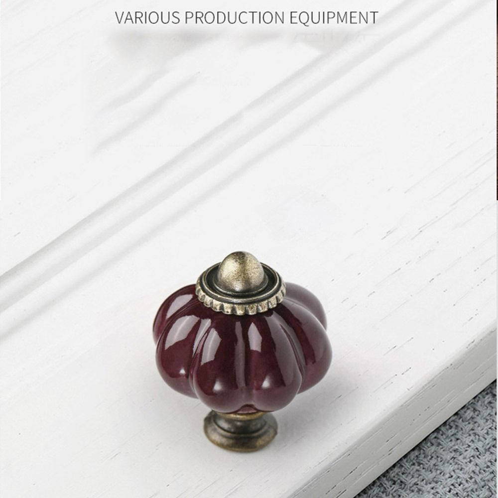 심플한 싱글 홀 세라믹 호박 손잡이 유럽 스타일 빈티지 - Furniture Hardware Handles 리뷰 및 가격